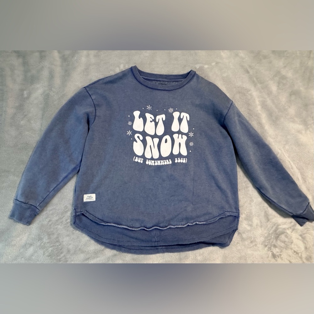 Simply Southern Blue 'Let It Snow' Sweatshirt